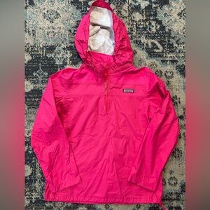 Vineyard Vines Martha’s Vineyard Women’s Pull Over Rain Jacket Hooded Small Pink